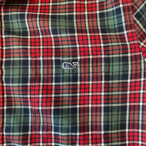 Vineyard Vines SLIM FIT L/S Tucker Shirt-Red/Green Plaid- Size Large‎ - Picture 7 of 8